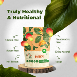 Bonvie Freeze-Dried Mango Freeze Dried Mango Cubes Fruit Snacks Sugar-Free Vegan 100% Natural Gluten-Free Healthy (Mango pack of 6) (Buy 6 get 6 Free)